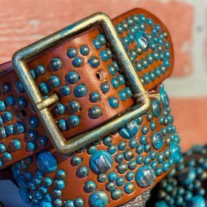 NWOT Bed/Stu "Oxy II" Leather Studded Belt Size M